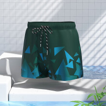 梵迪拉（F.DYRAA）泳裤男士防尴尬平角泳衣装备23601 墨绿几何 L