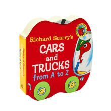 斯凯瑞纸板书Richard Scarry's Cars and Trucks from A to Z英文原版儿童英语手掌口袋书