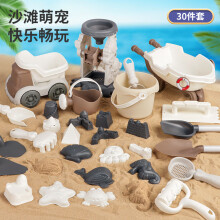 百乐森儿童沙滩玩具海边玩沙戏水工具30件套户外挖沙推车水桶玩具