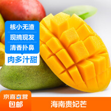 海南贵妃芒果  肉质细嫩 高甜多汁芒果 当季热带新鲜水果 带箱10斤装大果