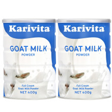 佳乳达(Karivita)新西兰进口原装全脂纯羊奶粉成人女士学生儿童孕妇青少年中老年高钙无添加蔗糖 400g*2