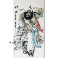 财神爷挂画钟馗门神钟馗画像朱砂钟馗画像门神钟馗捉鬼图五鬼抬财图五