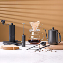 CLITON手摇磨豆机咖啡豆研磨机手磨便携咖啡机咖啡壶咖啡滤杯电子秤套装