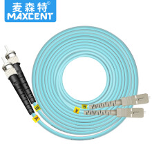 麦森特（MAXCENT）光纤跳线SC-ST 40米OM3多模双芯万兆工业电信级