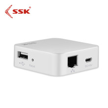 飚王（SSK） SW001便携式无线扩展器 USB接口无线读取存储设备 迷你无线路由器 白色