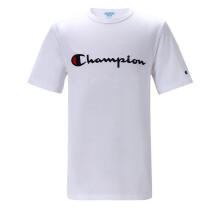 Champion 冠军 Life系列 T1919G 2020年情侣棉质撞色LOGO圆领短袖T恤 549465 WHITE 白色 XS