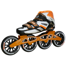 美洲狮（COUGAR） 美洲狮SR7轮滑鞋速滑鞋男女溜冰鞋成人竞速鞋儿童直排轮旱冰鞋 橘色四轮速滑鞋 成年人35码