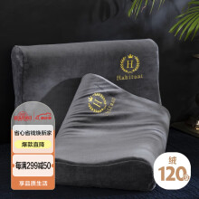艾薇 乳胶枕套绒类枕套冬季枕芯套枕头套记忆枕套一个装高档黑30*50cm