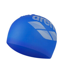 阿瑞娜（arena） 时尚印花硅胶泳帽 舒适防水健身训练游泳帽 6400蓝色
