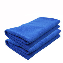 佳百丽 洗车毛巾 汽车加厚细纤维擦车巾布 车用吸水毛巾用品 细纤维蓝色40*40 二条装
