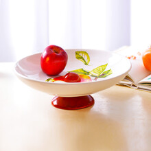 DFC带木座大号水果盘创意欧式陶瓷餐具餐桌