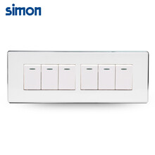 西蒙(Simon)118型开关插座六开双控开关六位