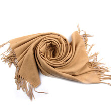 上海故事心情故事戒指绒纯羊绒围巾 深蓝色