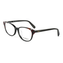 FERRAGAMO 菲拉格慕 女款黑色镜框黑色镜腿板材全框光学眼镜架眼镜框 2809A 001 54MM