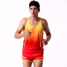 <em>夏季</em>专业<em>运动</em>田径服<em>男女</em>情侣装<em>短裤</em>背心跑步透