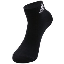 阿迪达斯Adidas袜子男款女款 袜子运动袜中性袜子 AA2324黑 L(39-42)