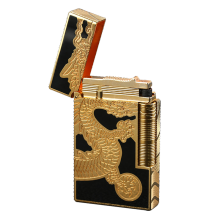S.dubtnt法国都柏特朗声打火机黄铜烤漆侧滑充气创意礼品 生肖龙刻字火机