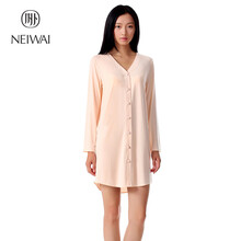 NEIWAI内外春夏 <em>莫代尔</em>睡裙 女长袖<em>衬衫</em>式舒适