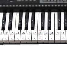 88键61键54键 透明钢琴键盘贴纸 电子琴琴贴五线谱简谱音符键位贴 88