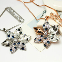 卡洛美<em>毛衣</em>链 韩国时尚<em>长款挂链</em>水晶装饰饰品