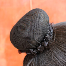 艾舞戈儿童舞蹈盘发网兜发夹职业头饰护士头花饰品隐形黑发网套 黑色-1个装