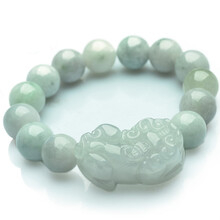 亿珍阁 天然缅甸玉器翡翠A货玉貔貅手链翡翠手