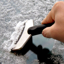 那卡不锈钢除雪铲汽车用品 除霜铲 冬季除冰铲子 刮雪板 玻璃铲雪工具 普通款19cm*11cm