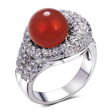 梦年华 时尚<em>女士</em>戒指 高档半<em>宝石戒指</em> 情人节礼