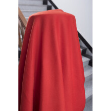 易陶得（yitaode）双面羊绒布料秋冬加厚可剥开纯色羊毛呢子大衣面料  一件0.5米 橙红双层羊绒