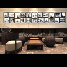 <em>超大</em>实木<em>照片墙</em>相框组合 咖啡色+欧美风情照片