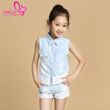 2014童装女大童夏季新款韩版儿童马甲<em>上衣</em>时