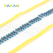PAKAN 1/2W精密电阻 0.5W色环电阻 金属膜电阻0.5W 82R 精度1% (100只)