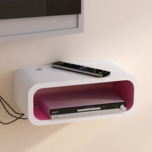 良匠尚品 路由器收纳架电视墙烤漆置物架挂壁