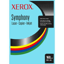 施乐(xerox cardstock 160g a4 彩色卡纸 蓝绿色-aqua blue 250张/包