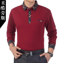 玛迪度 2014 秋装新款中老年男装长袖T恤衫 中