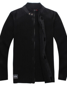 格利派蒙Calliprimo 针织<em>男保暖开衫</em>拉链毛衣C