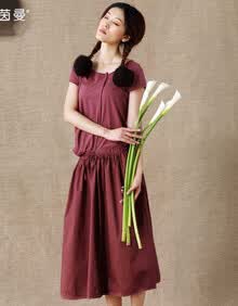 茵曼 2013年新款<em>夏装</em>热卖 连衣裙 <em>货到付款</em> 女