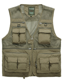 春夏 AFS Jeep吉普<em>马甲</em> 导演多兜<em>钓鱼</em>大码<em>网眼</em>