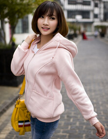 进 秋冬装新款大码加厚<em>抓绒开衫中长款卫衣</em>韩