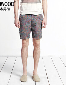 简木男装夏季新款沙滩裤<em>男短裤</em>夏装<em>纯棉</em>修身五