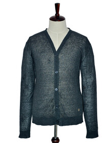 Versace 范思哲 男士<em>亚麻</em>V领<em>长袖针织</em>衫 <em>开衫</em>