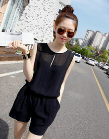 迪伦2014夏装新款韩版时尚休闲<em>连体</em>裤子连衣