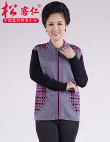 松客仁 羊绒<em>衫</em> 女装<em>针织衫</em>坎肩 中老年<em>女士小马</em>