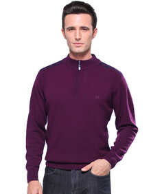 <em>恒源祥</em>男士<em>毛衣</em>男纯羊毛衫专柜正品<em>男装</em>拉链领