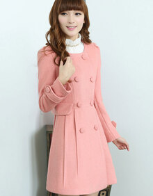 清新怡人2013新款毛呢<em>外套女冬装</em>韩版修身20