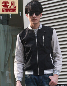 零凡 2013<em>秋装</em>新款男士<em>外套</em> <em>运动</em>风棒球服拉链