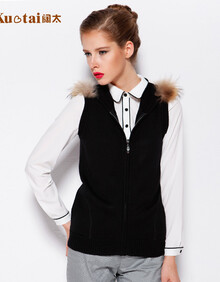 阔太2014春季新款<em>时尚</em>休闲<em>马夹女装</em> 英伦风百