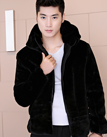 欧伦尚 2013<em>新款</em>仿兔毛外套 <em>男皮草外套</em>冬装毛