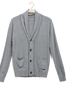 汐洛可 春秋新款 韩版修身<em>男外套</em>休闲<em>毛线</em>衫男