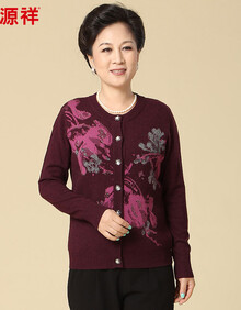 中老年<em>妈妈装</em> 恒源祥2014<em>春季女装</em>羊毛衫纯羊